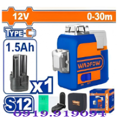 MÁY CÂN BẰNG LASER DÙNG PIN 12V WADFOW WLE8M12 (3 TIA XANH)