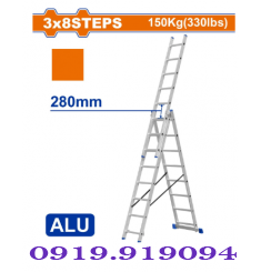 THANG XẾP NHÔM KÉO DÀI 3 ĐOẠN 3X8 WADFOW WLD6H38
