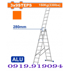 THANG XẾP NHÔM KÉO DÀI 3 ĐOẠN 3X9 WADFOW WLD6H39